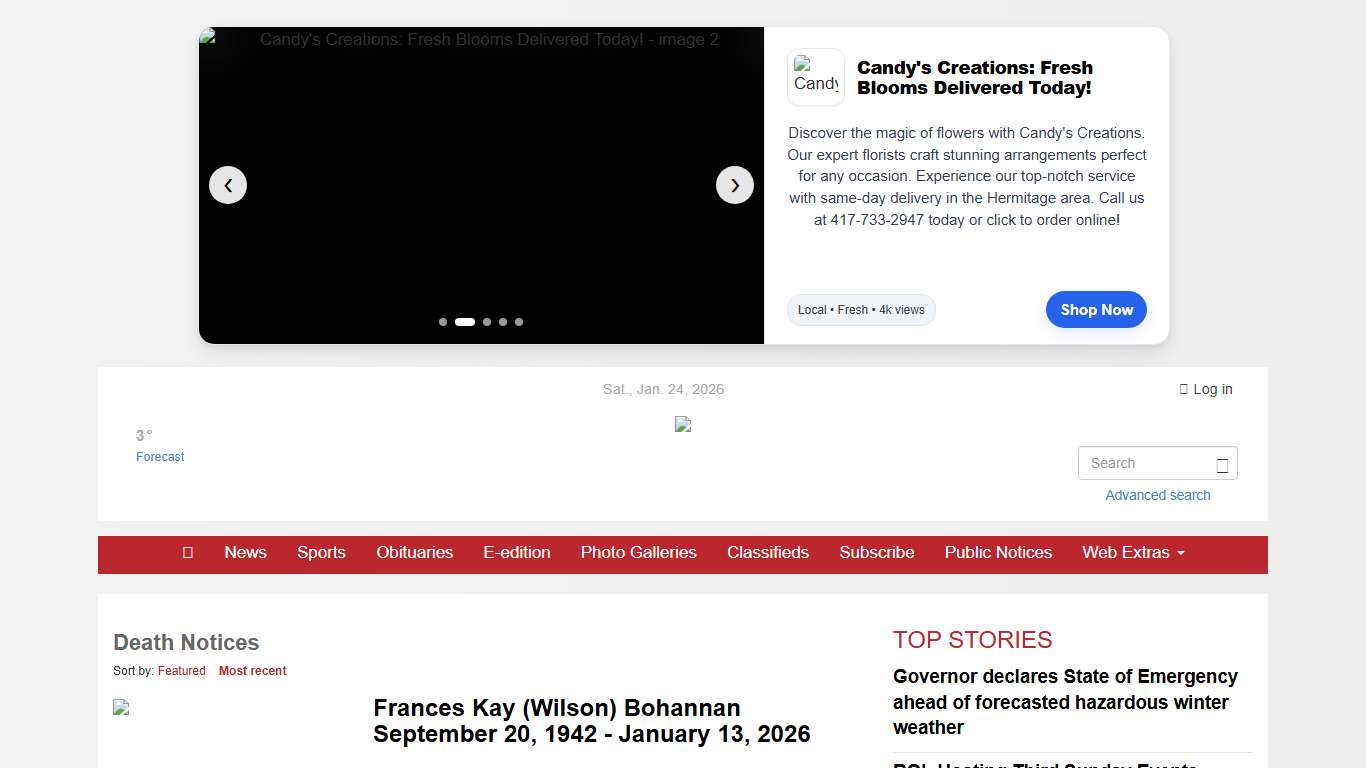 Death Notices - St. Clair County Courier